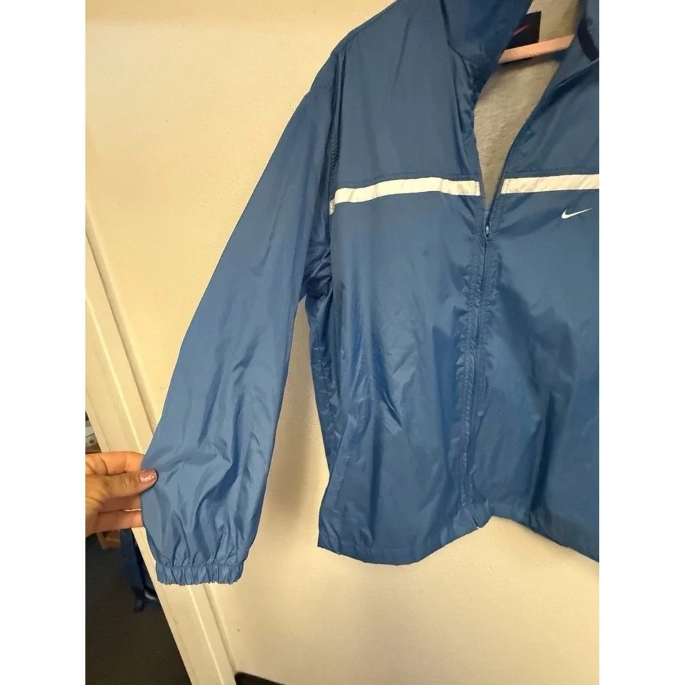 Vintage Nike Windbreaker Jacket Men's XL Blue‎ Full Zip Lightweight Track Jacket